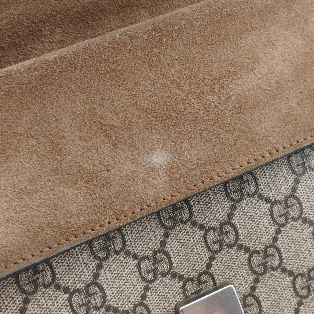 Pre-owned Gucci Dionysus Beige×Brown PVC coated canvas × suede 421970 shoulderbag | stylenewstar