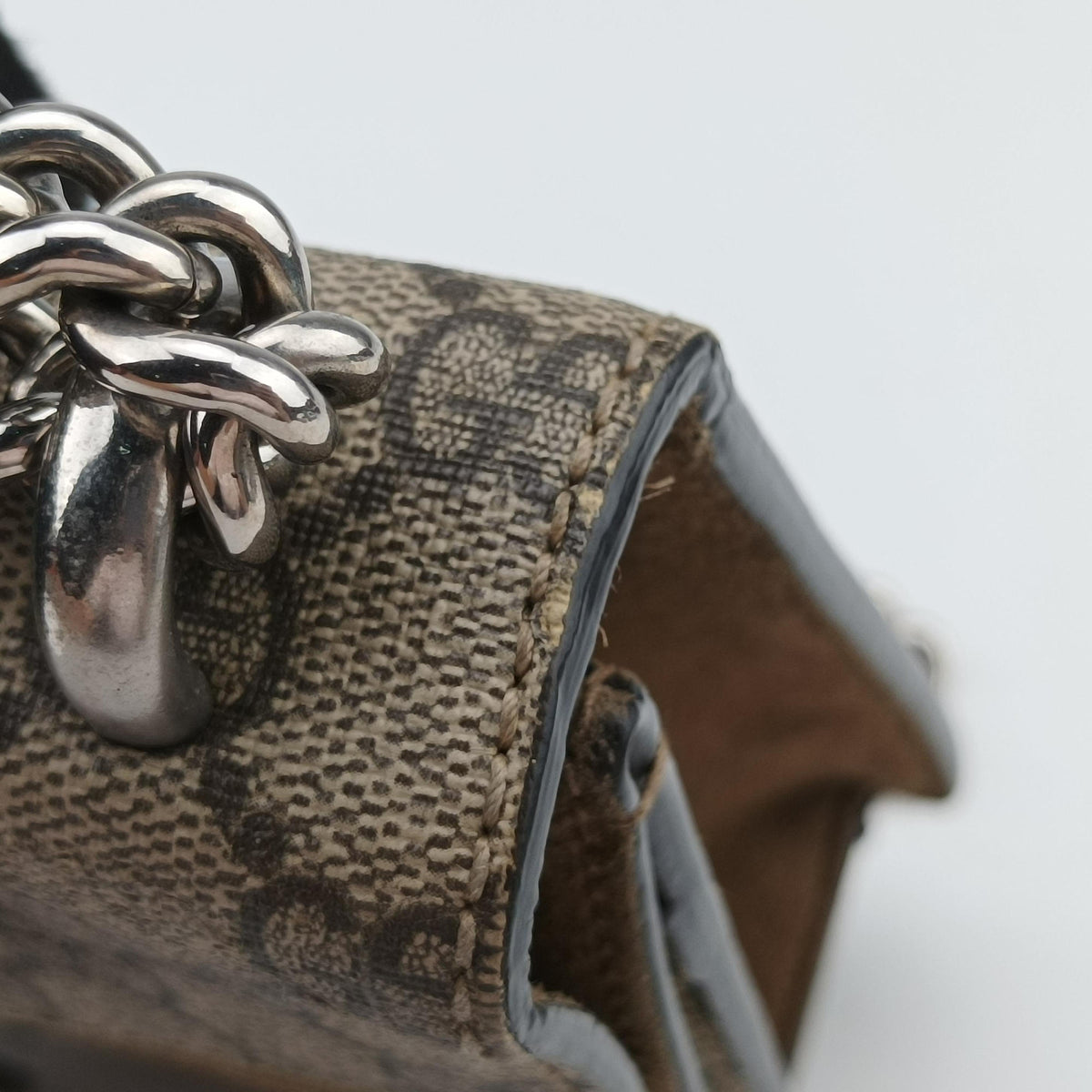 Pre-owned Gucci Dionysus Beige×Brown PVC coated canvas × suede 421970 shoulderbag | stylenewstar