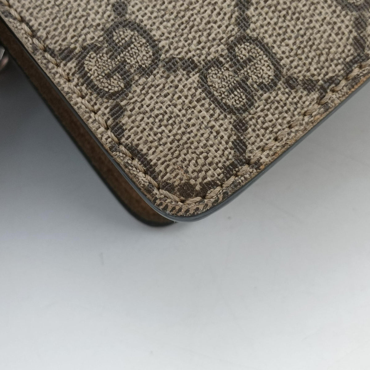 Pre-owned Gucci Dionysus Beige×Brown PVC coated canvas × suede 421970 shoulderbag | stylenewstar