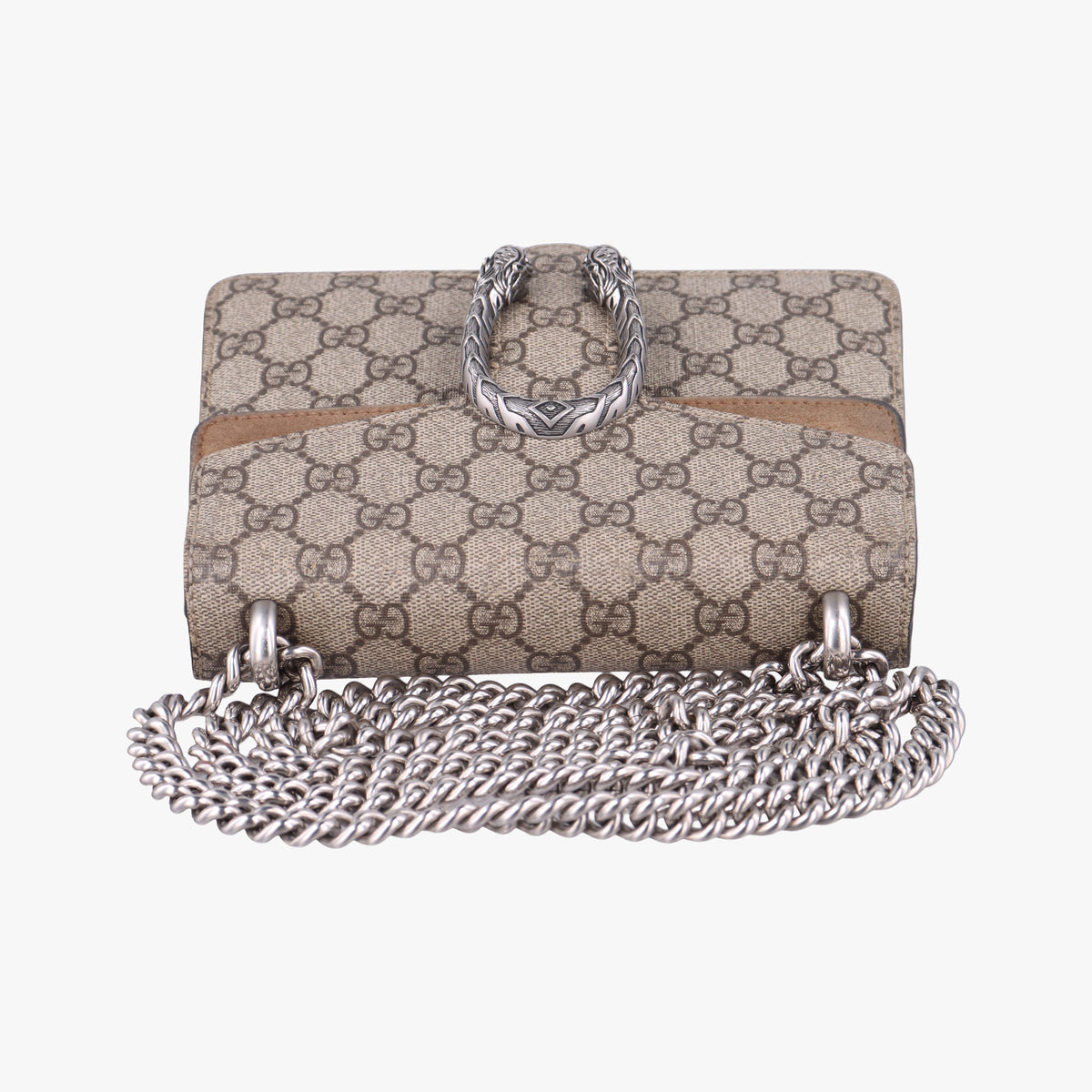 Pre-owned Gucci Dionysus Beige×Brown PVC coated canvas × suede 421970 shoulderbag | stylenewstar