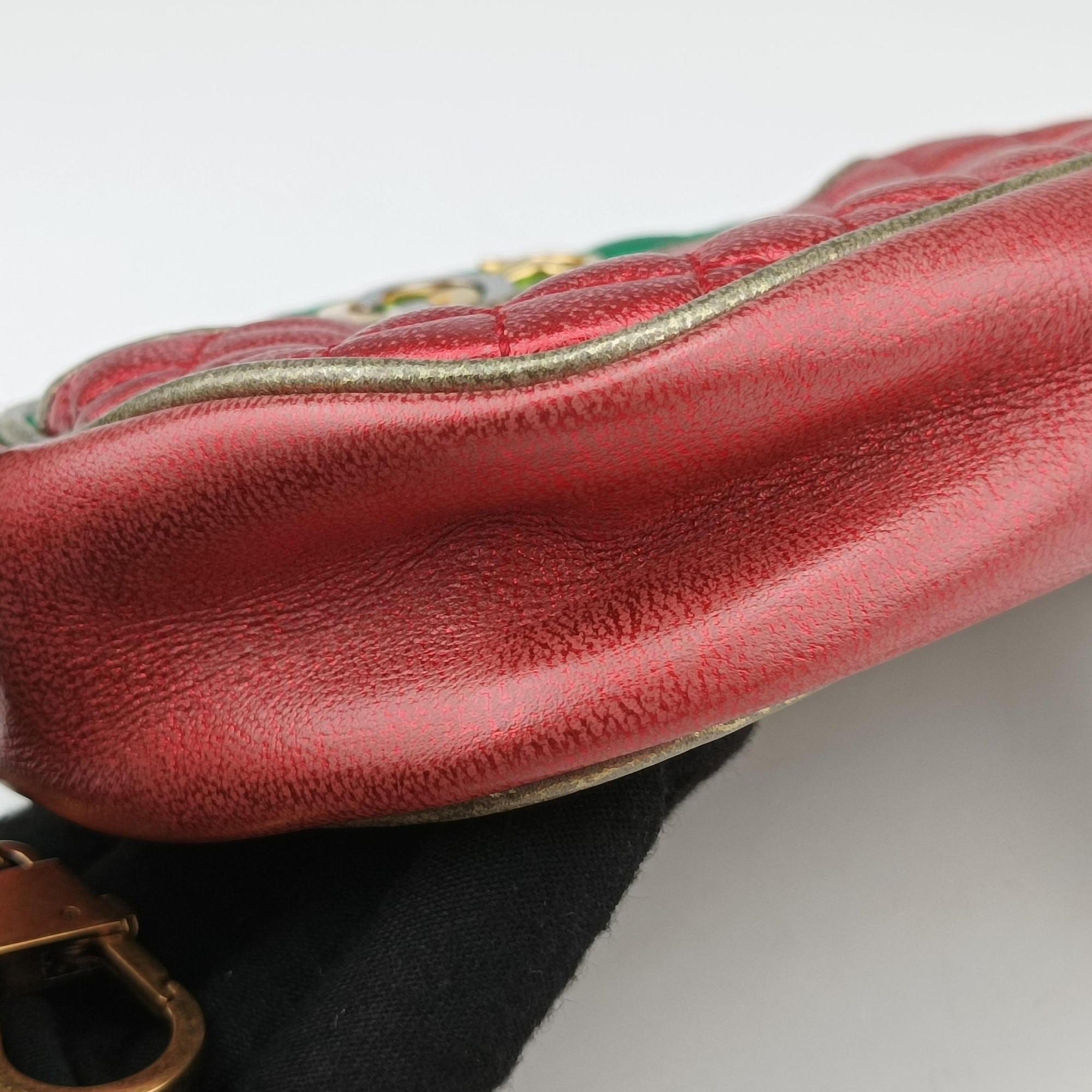 Laminate Red×Green Leather 534951 ラミネート レッド×グリーン レザー 534951 