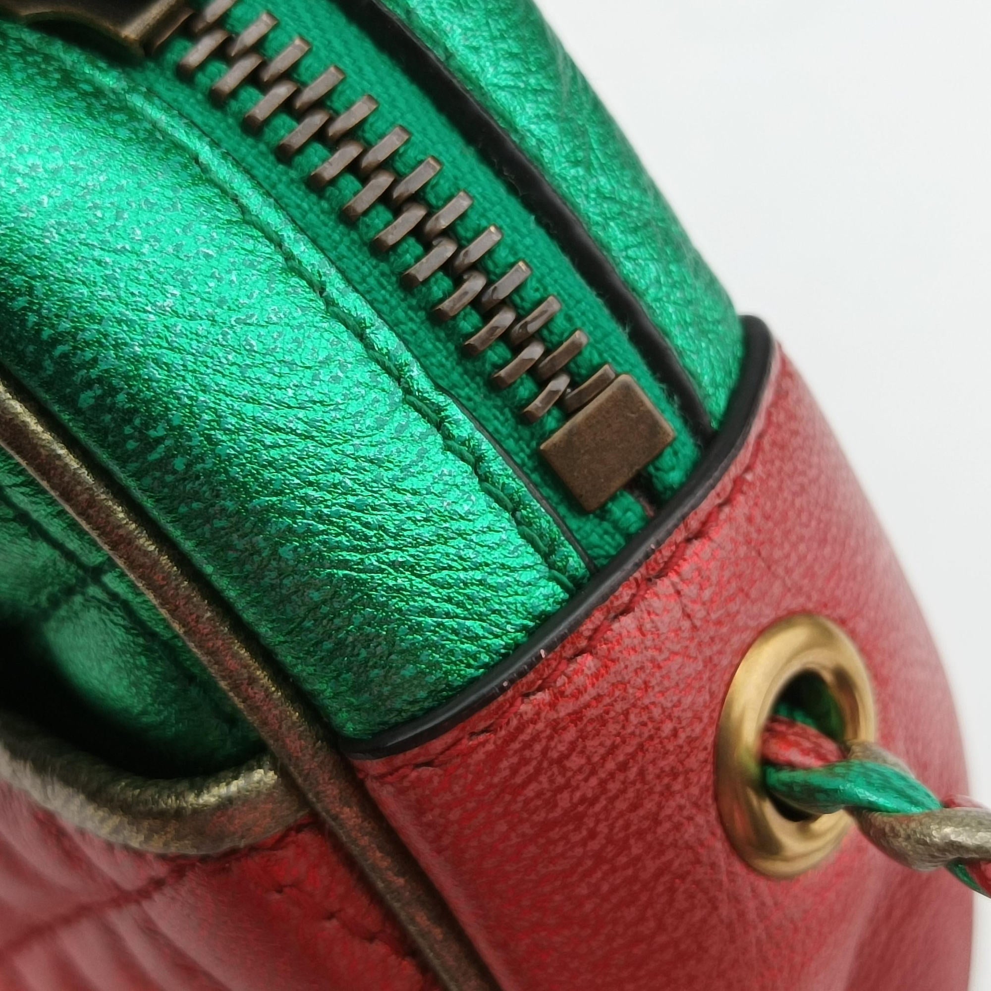 Laminate Red×Green Leather 534951 ラミネート レッド×グリーン レザー 534951 