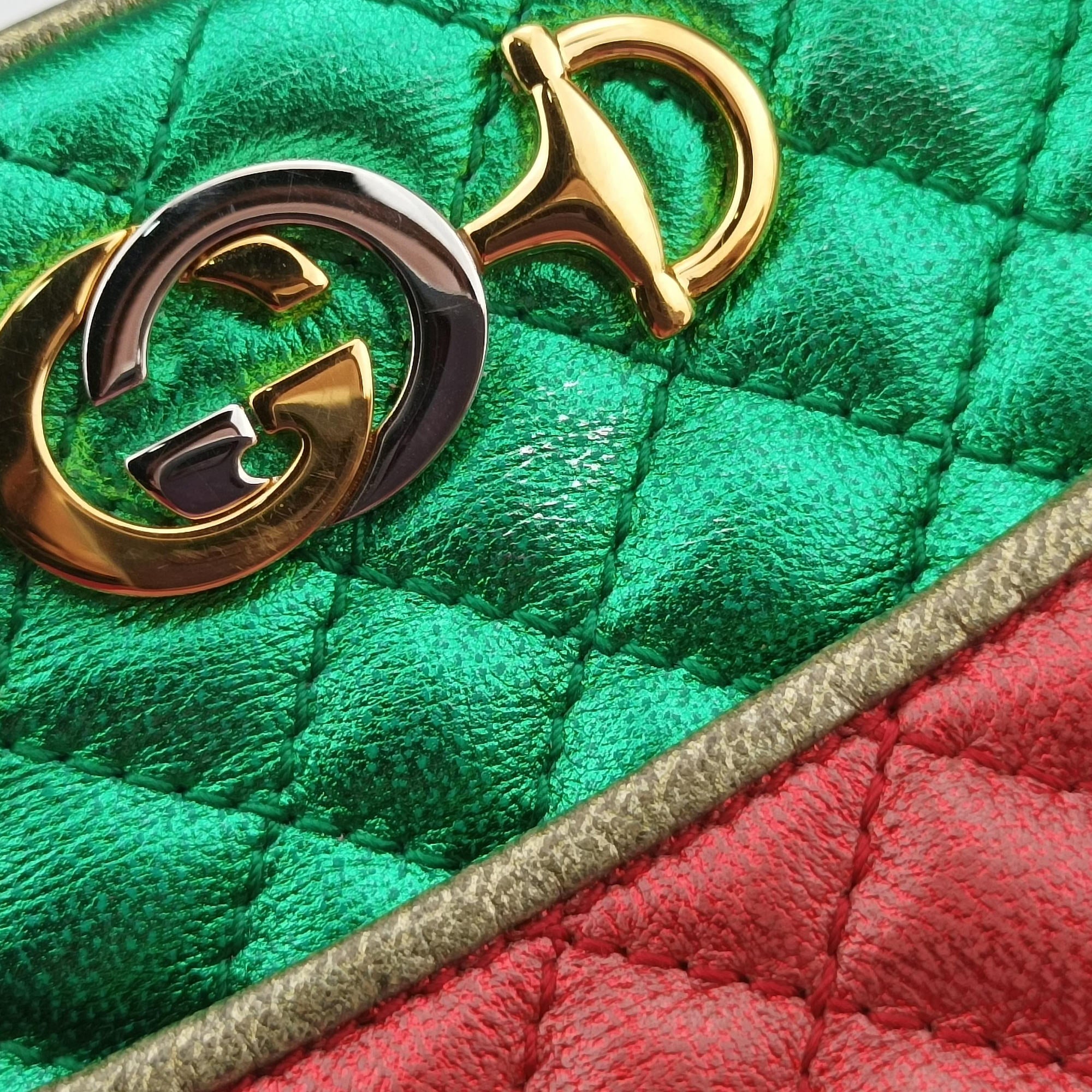 Laminate Red×Green Leather 534951 ラミネート レッド×グリーン レザー 534951 
