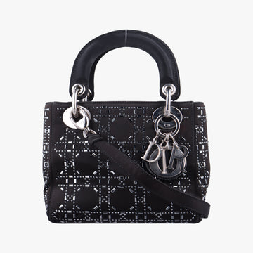 Lady Dior Black Silk 19-MA-0118レディディオール ブラック シルク 19-MA-0118
