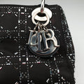 Lady Dior Black Silk 19-MA-0118レディディオール ブラック シルク 19-MA-0118
