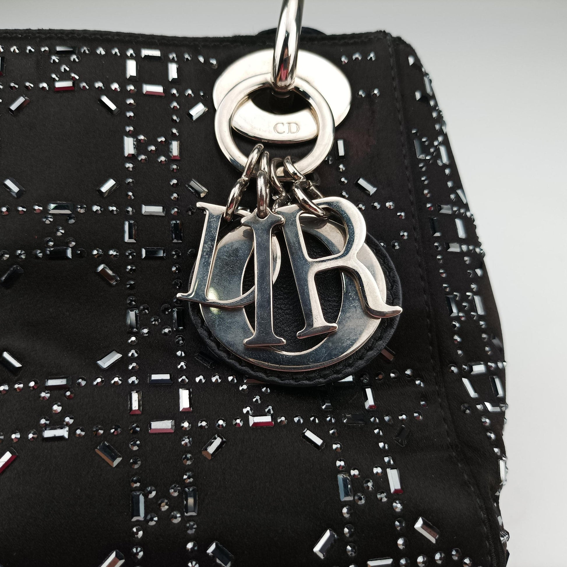 Lady Dior Black Silk 19-MA-0118レディディオール ブラック シルク 19-MA-0118