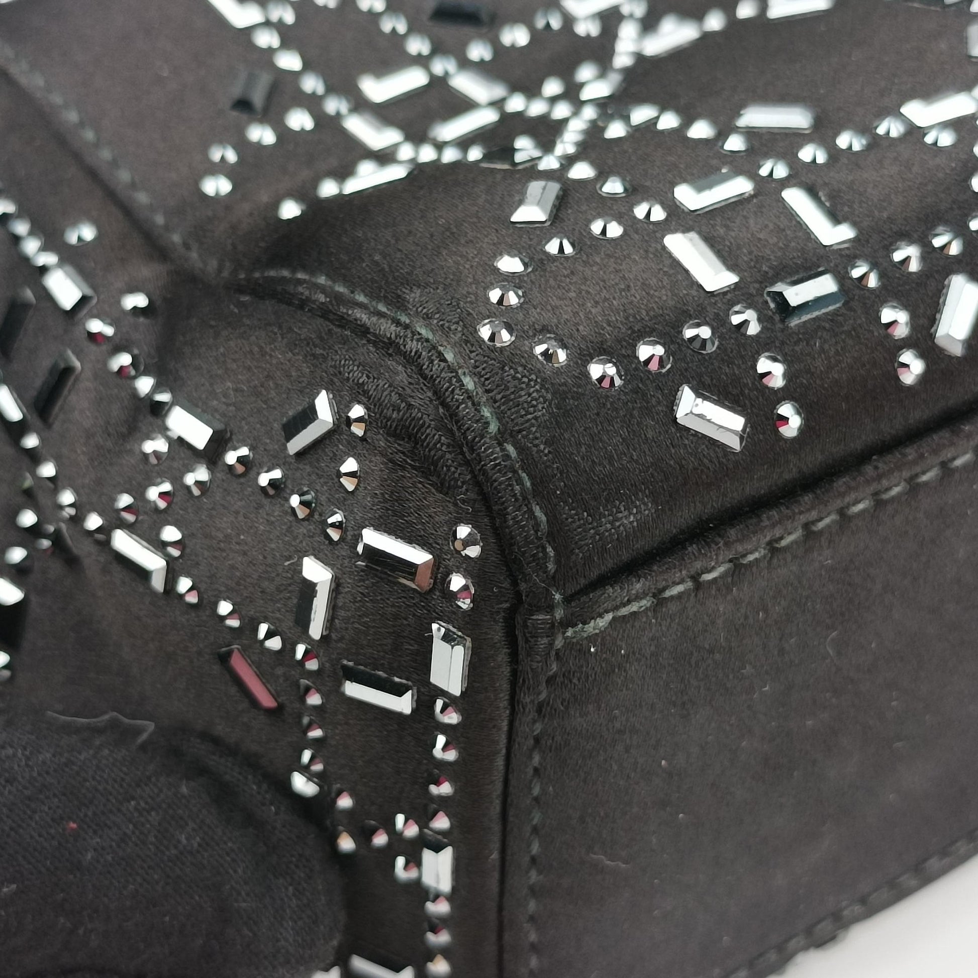 Lady Dior Black Silk 19-MA-0118レディディオール ブラック シルク 19-MA-0118