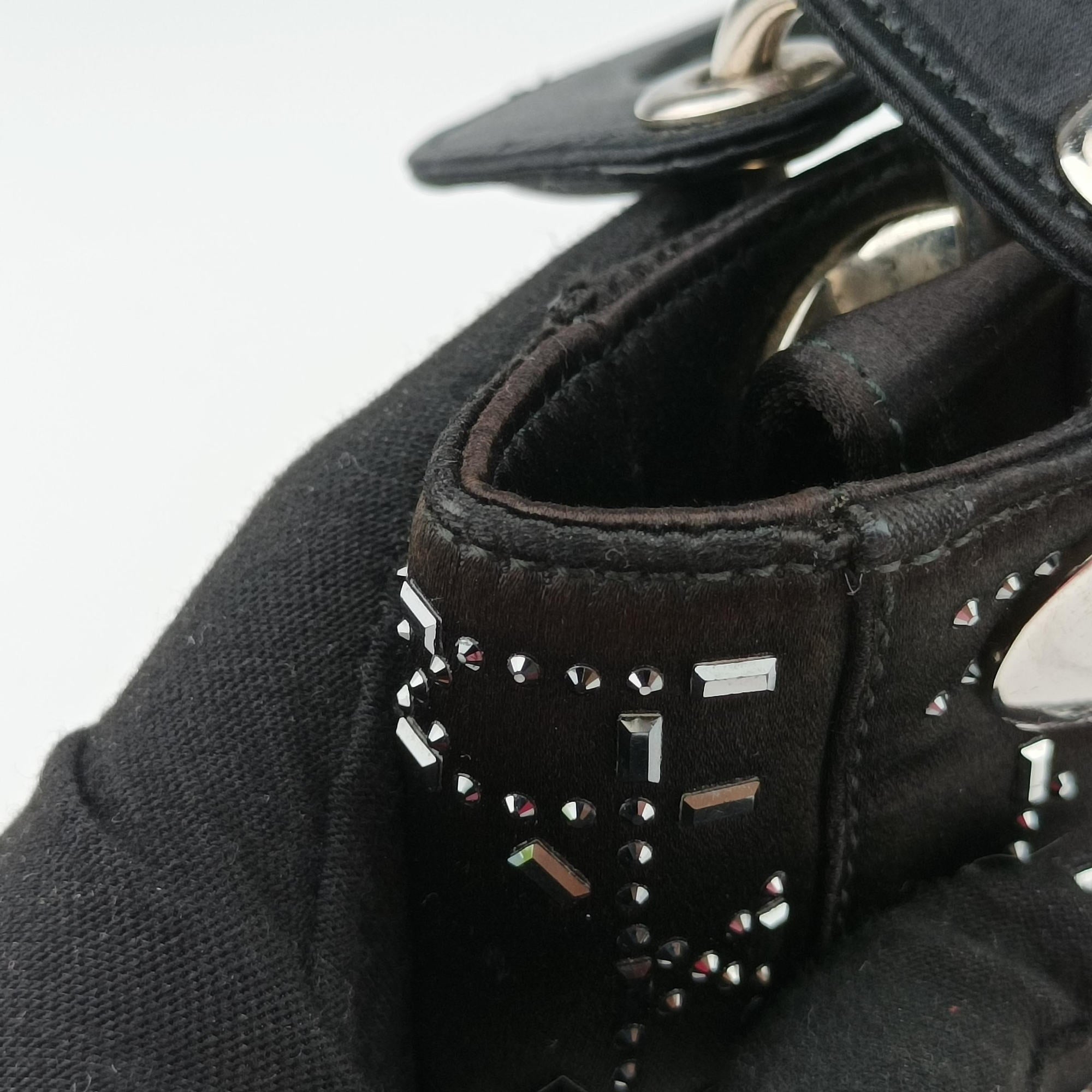 Lady Dior Black Silk 19-MA-0118レディディオール ブラック シルク 19-MA-0118