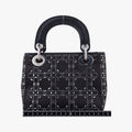 Lady Dior Black Silk 19-MA-0118レディディオール ブラック シルク 19-MA-0118