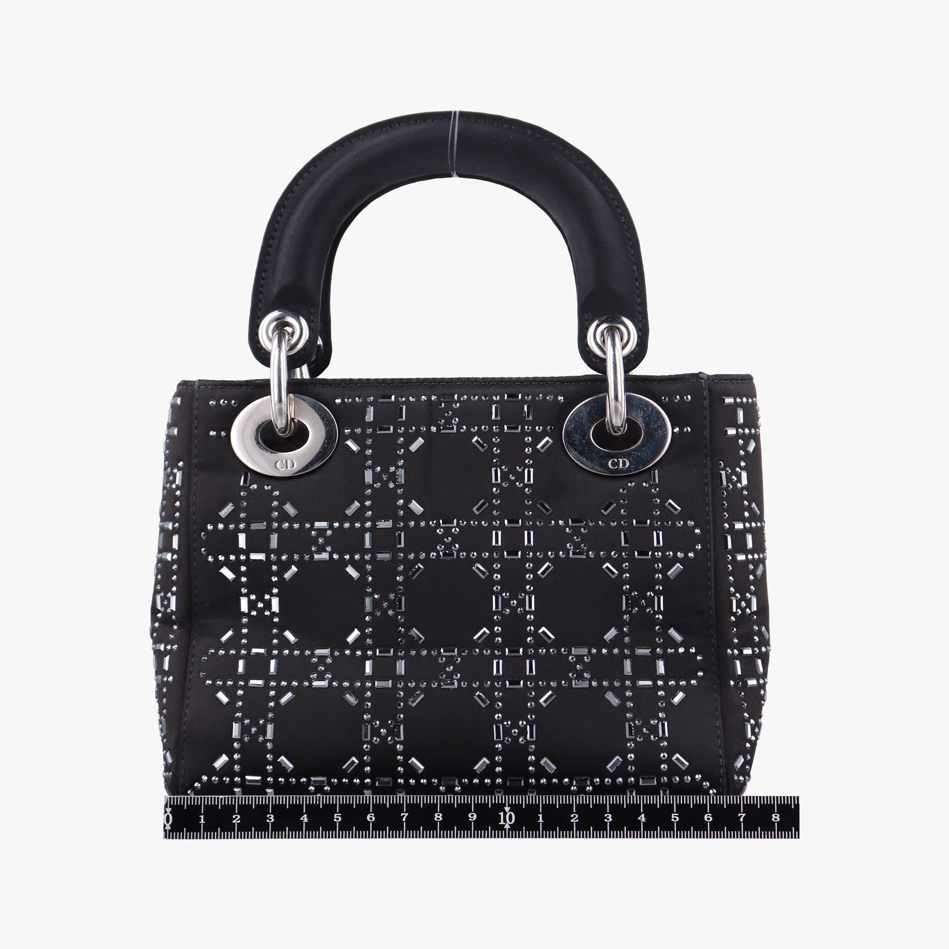 Lady Dior Black Silk 19-MA-0118レディディオール ブラック シルク 19-MA-0118