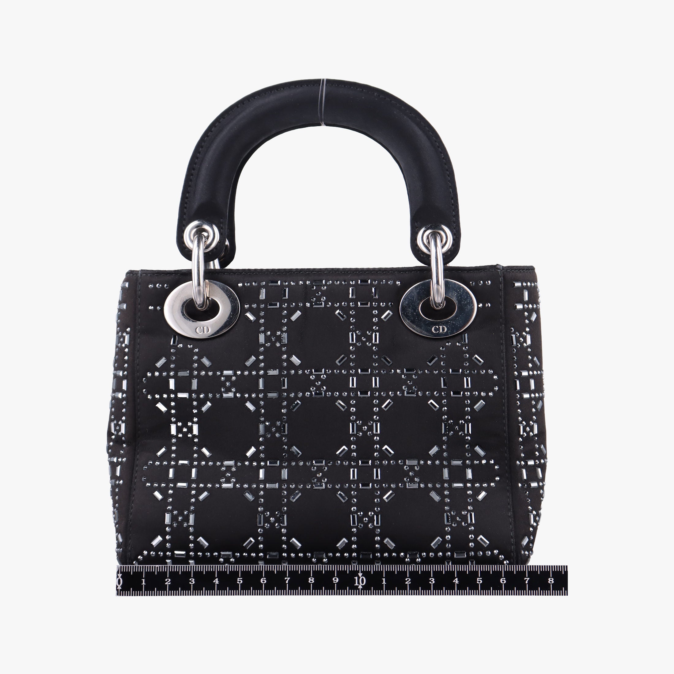 Lady Dior Black Silk 19-MA-0118レディディオール ブラック シルク 19-MA-0118