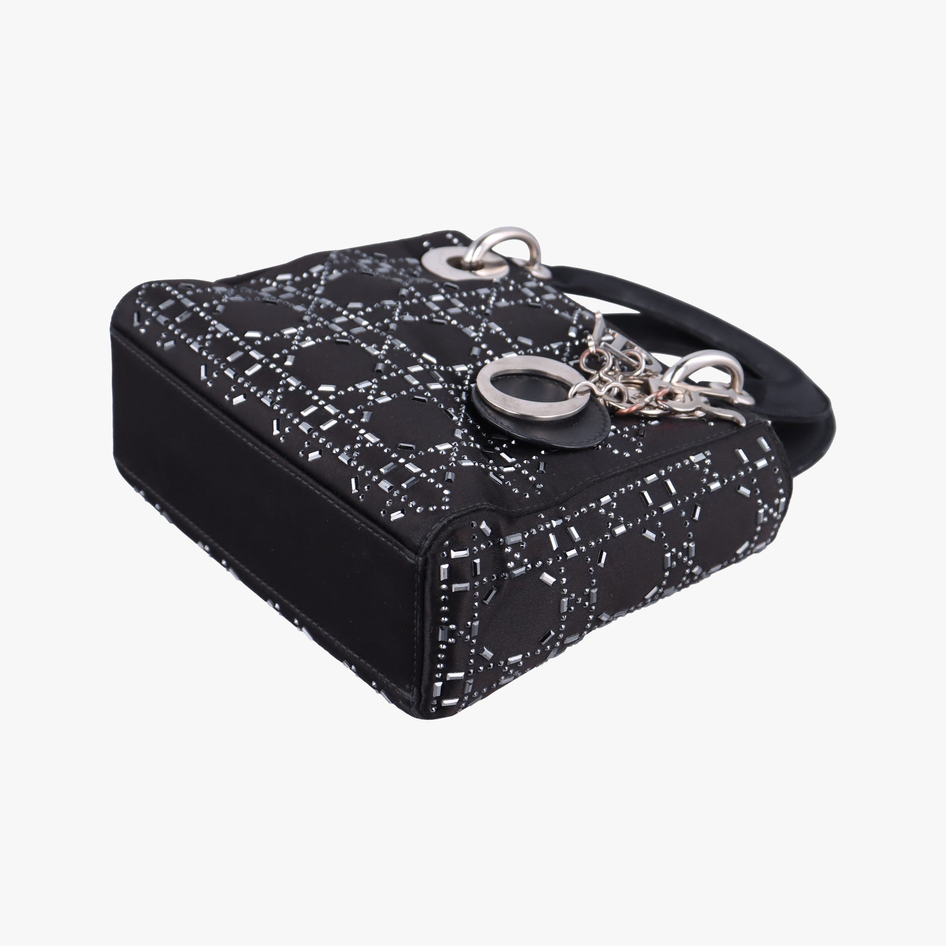 Lady Dior Black Silk 19-MA-0118レディディオール ブラック シルク 19-MA-0118