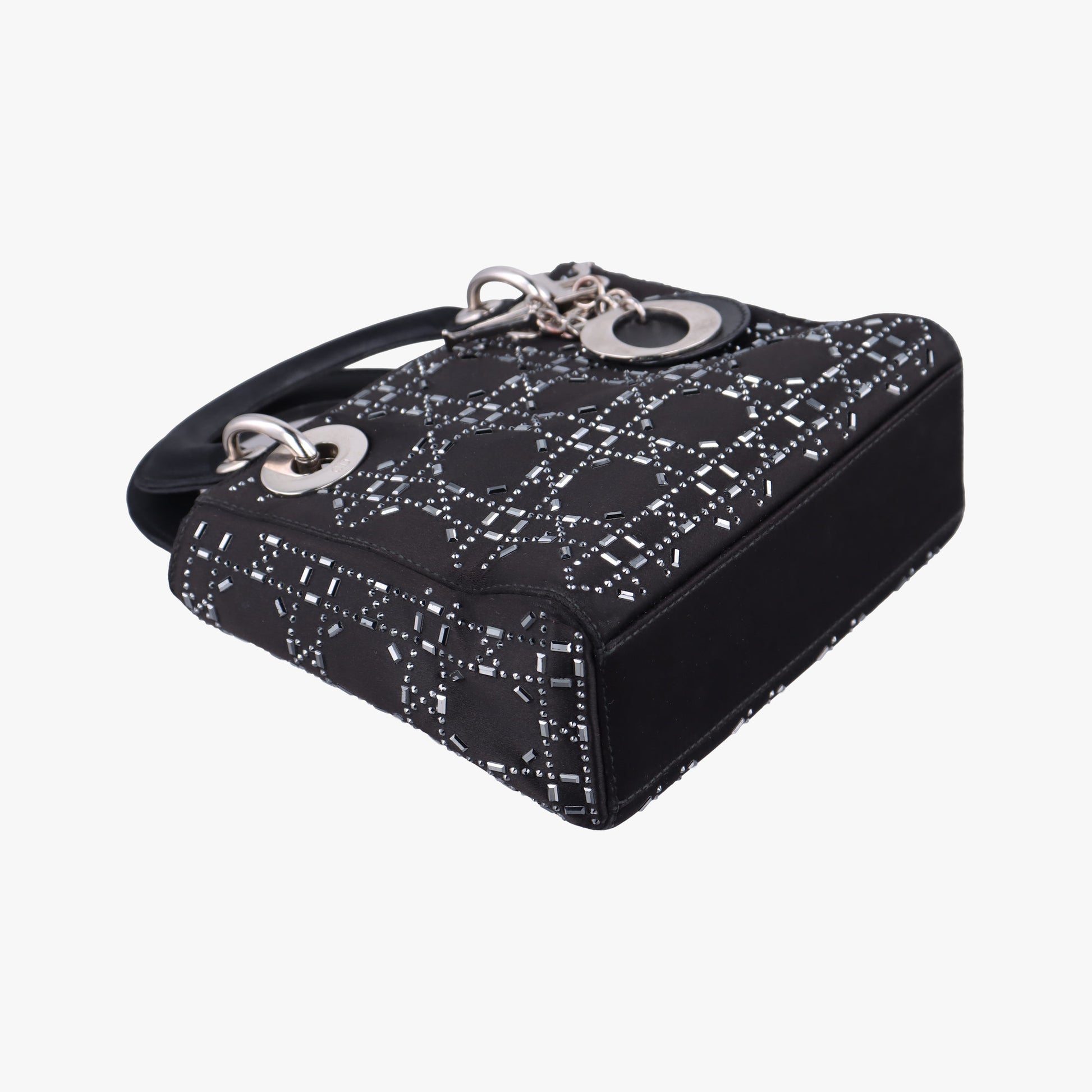 Lady Dior Black Silk 19-MA-0118レディディオール ブラック シルク 19-MA-0118