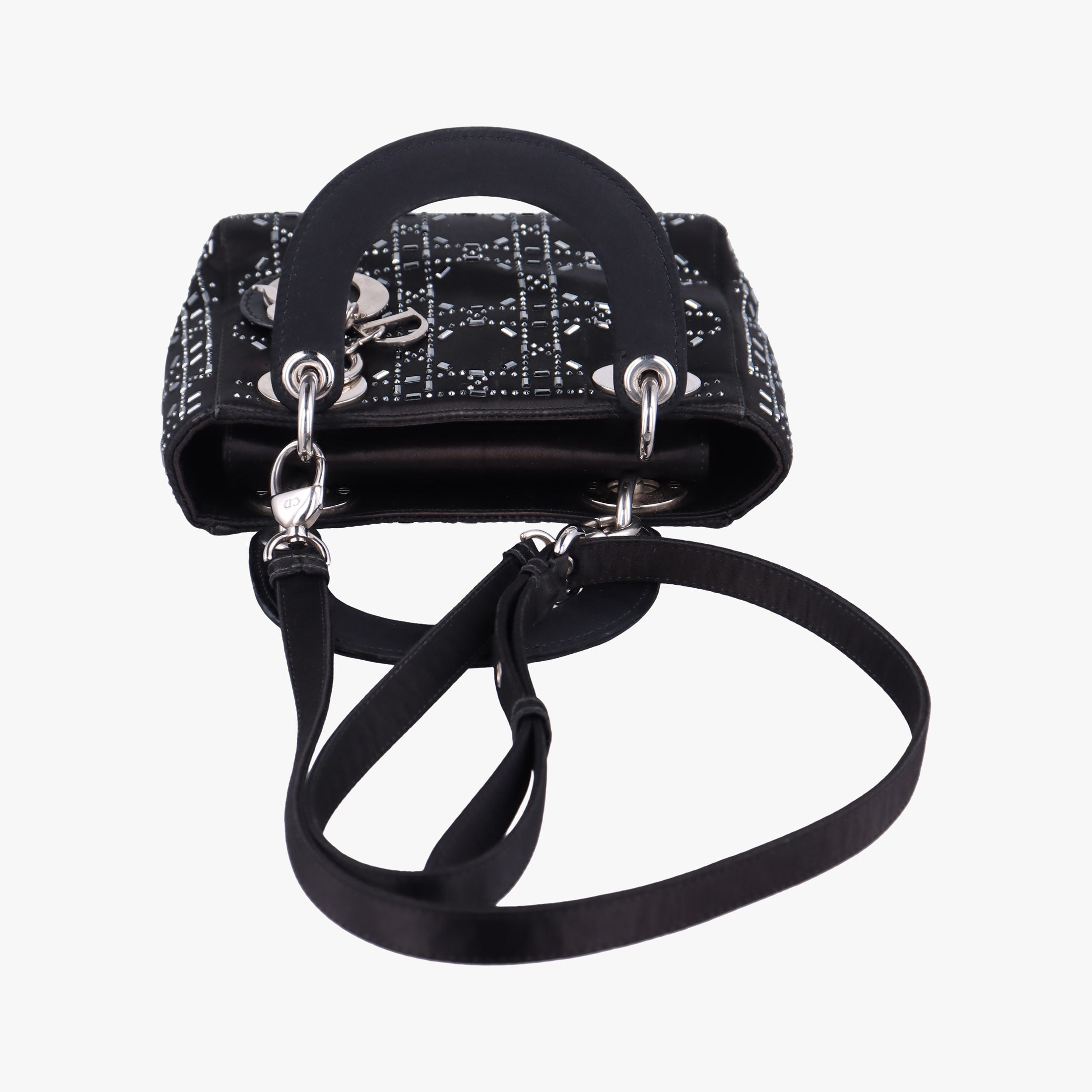 Lady Dior Black Silk 19-MA-0118レディディオール ブラック シルク 19-MA-0118
