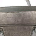Pre-owned Celine Luggage Small Square Phantom GreenGrey Suede  handbag | stylenewstar