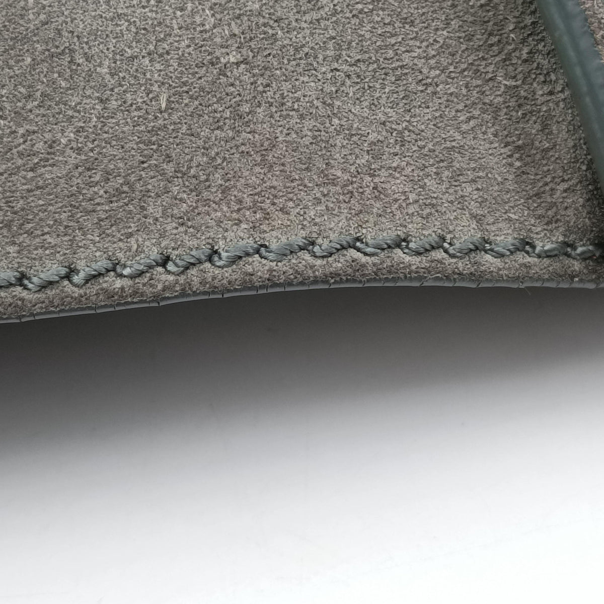 Pre-owned Celine Luggage Small Square Phantom GreenGrey Suede  handbag | stylenewstar