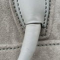 Pre-owned Celine Luggage Small Square Phantom GreenGrey Suede  handbag | stylenewstar