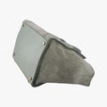Pre-owned Celine Luggage Small Square Phantom GreenGrey Suede  handbag | stylenewstar