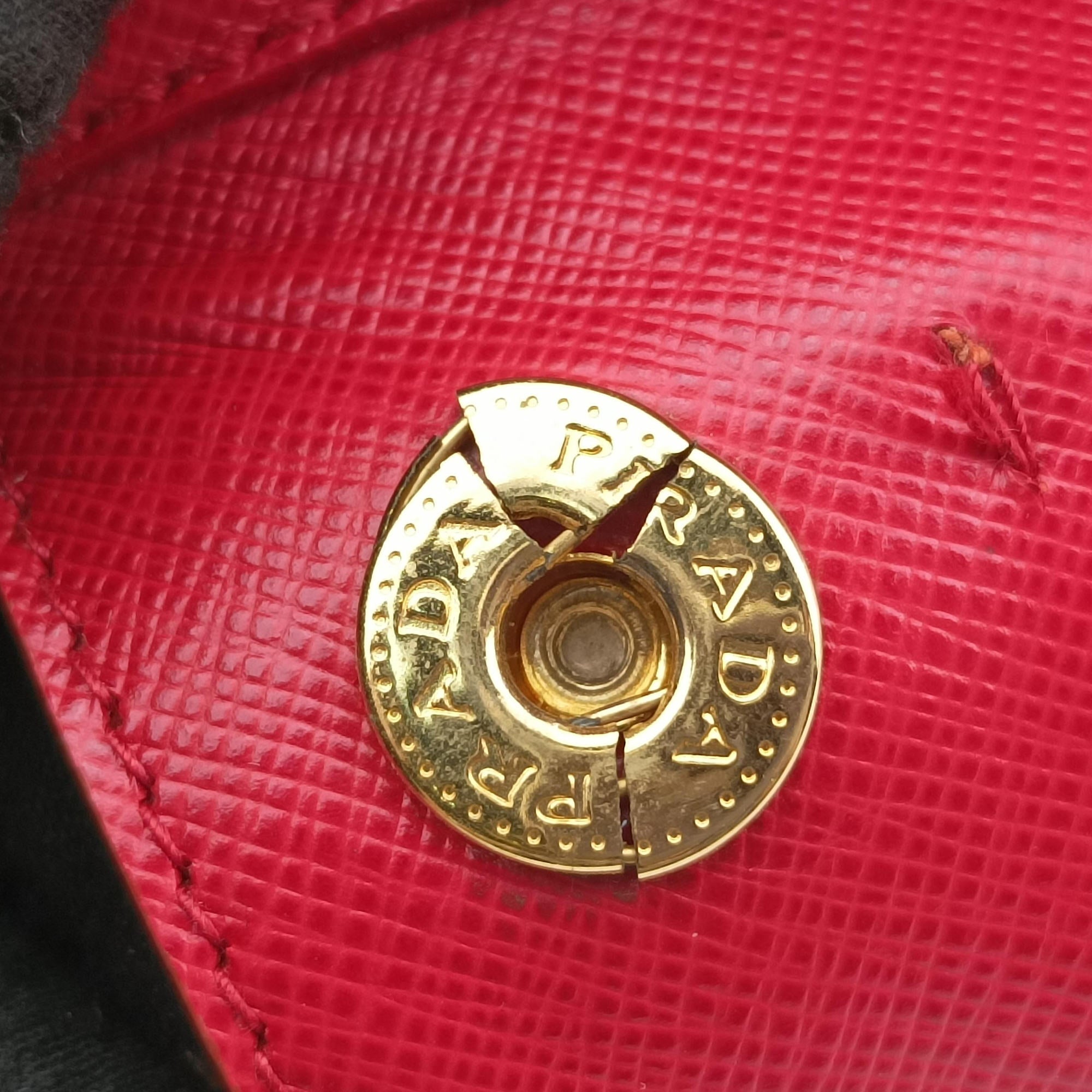 Galleria Orange×red SAFFIANO Leather BN1844 14 Xガレリア オレンジ×レッド サフィアーノレザー BN1844 14 X