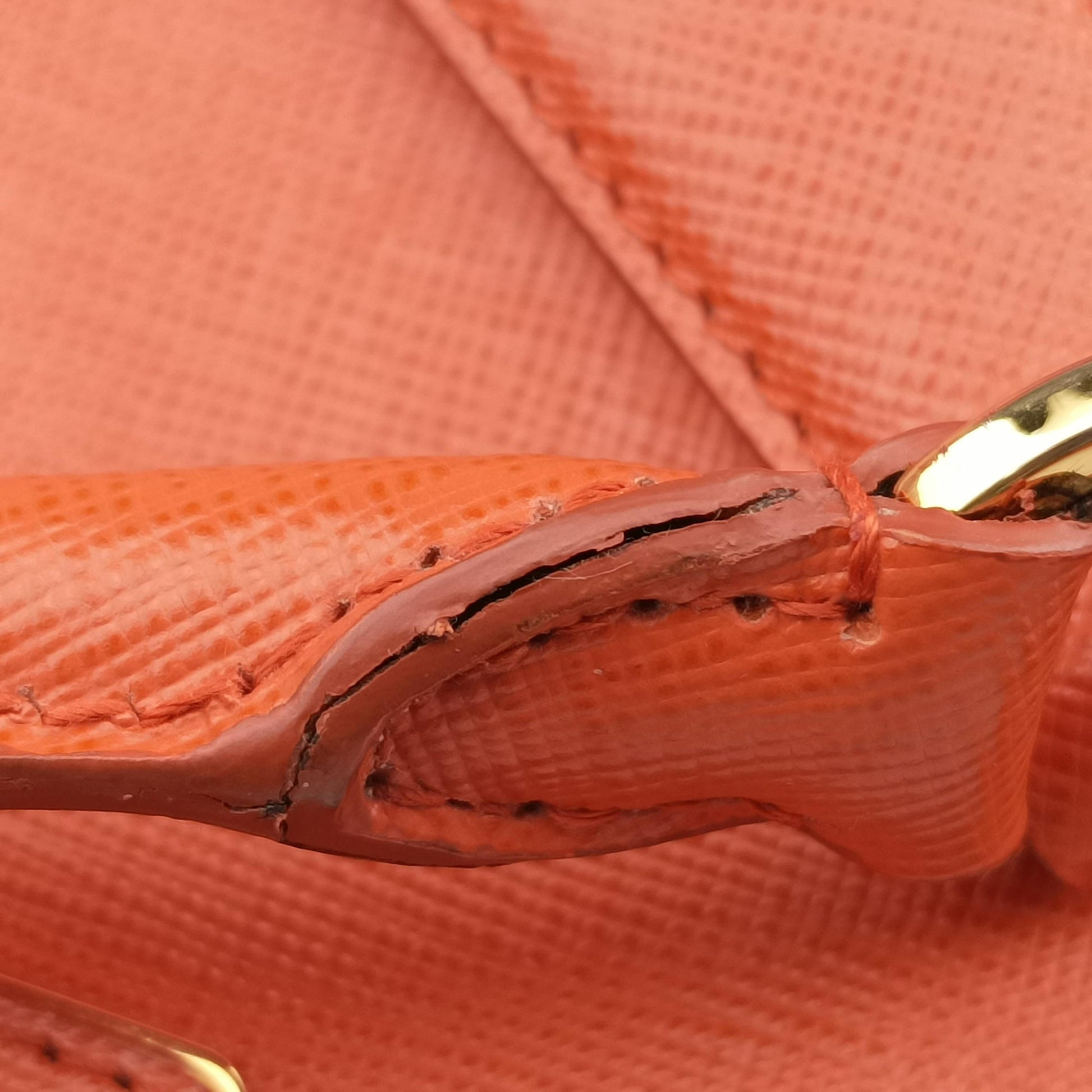 Galleria Orange×red SAFFIANO Leather BN1844 14 Xガレリア オレンジ×レッド サフィアーノレザー BN1844 14 X