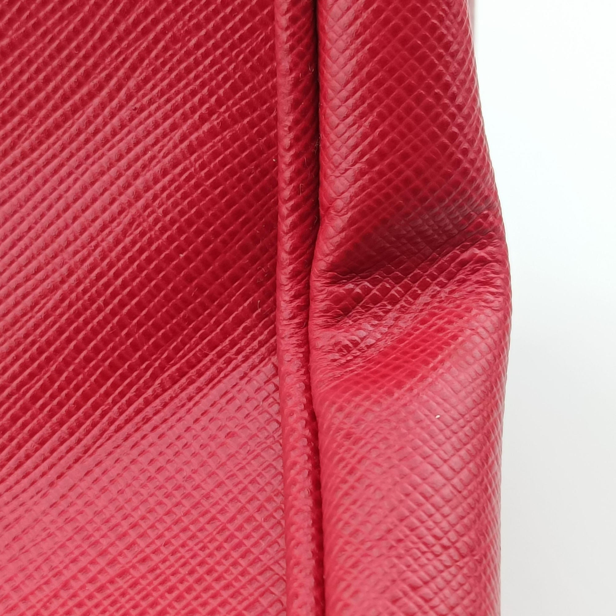 Galleria Orange×red SAFFIANO Leather BN1844 14 Xガレリア オレンジ×レッド サフィアーノレザー BN1844 14 X