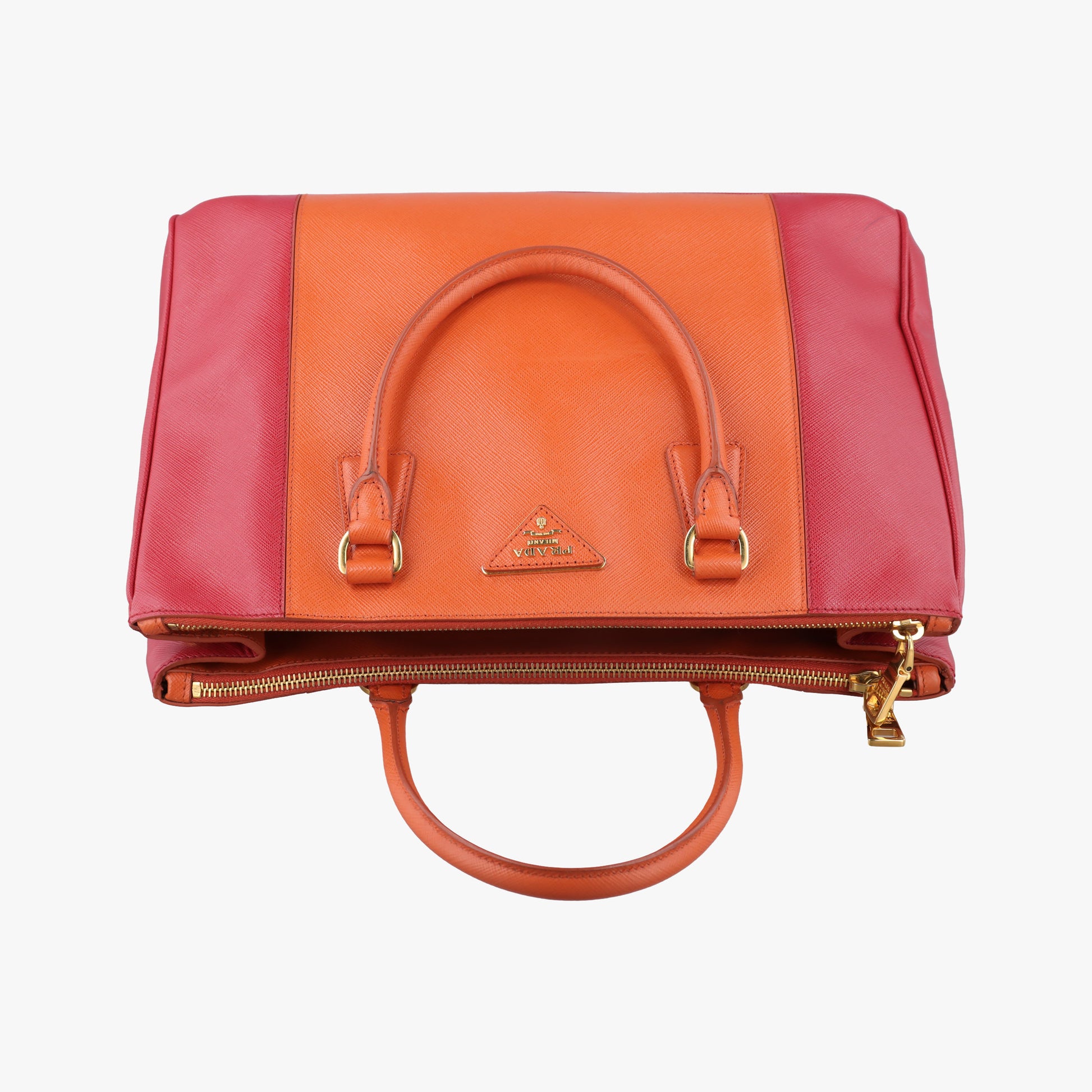 Galleria Orange×red SAFFIANO Leather BN1844 14 Xガレリア オレンジ×レッド サフィアーノレザー BN1844 14 X