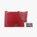 Pre-owned Chanel BOY CHANEL Red Leather A66711 shoulderbag | stylenewstar