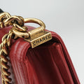 Pre-owned Chanel BOY CHANEL Red Leather A66711 shoulderbag | stylenewstar