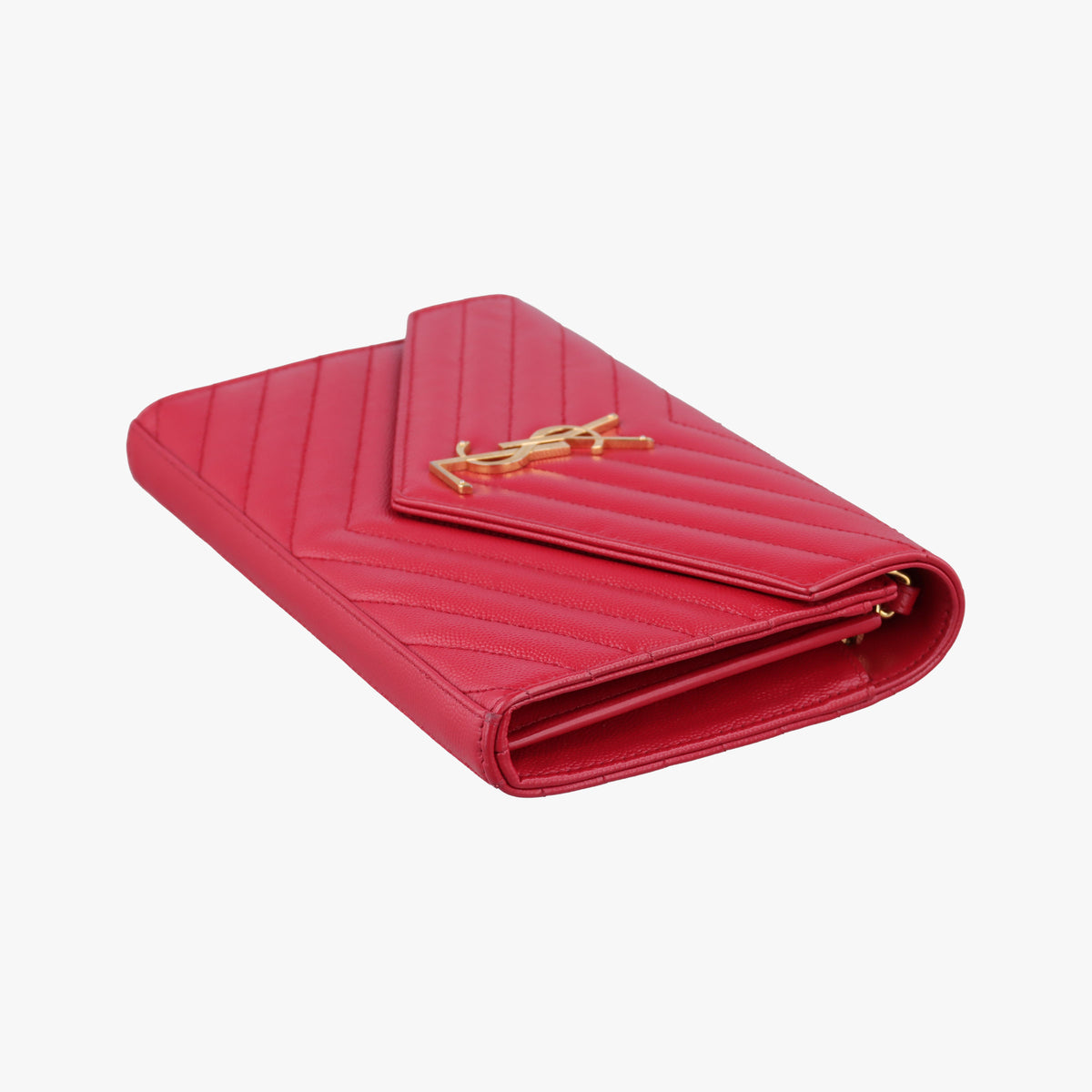 Secondhand Yves Saint Laurent MONOGRAM Red Leather 277828 shoulderbag | stylenewstar