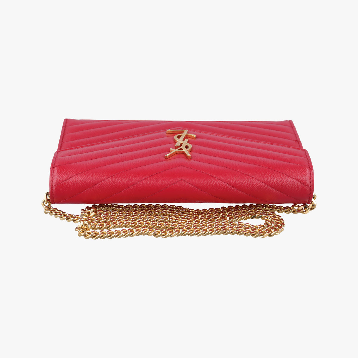 Secondhand Yves Saint Laurent MONOGRAM Red Leather 277828 shoulderbag | stylenewstar
