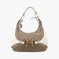 Horsebit WhitexBeide Canvas×Leather 152468 ホースビット ホワイトxベージュ キャンバス×レザー 152468 