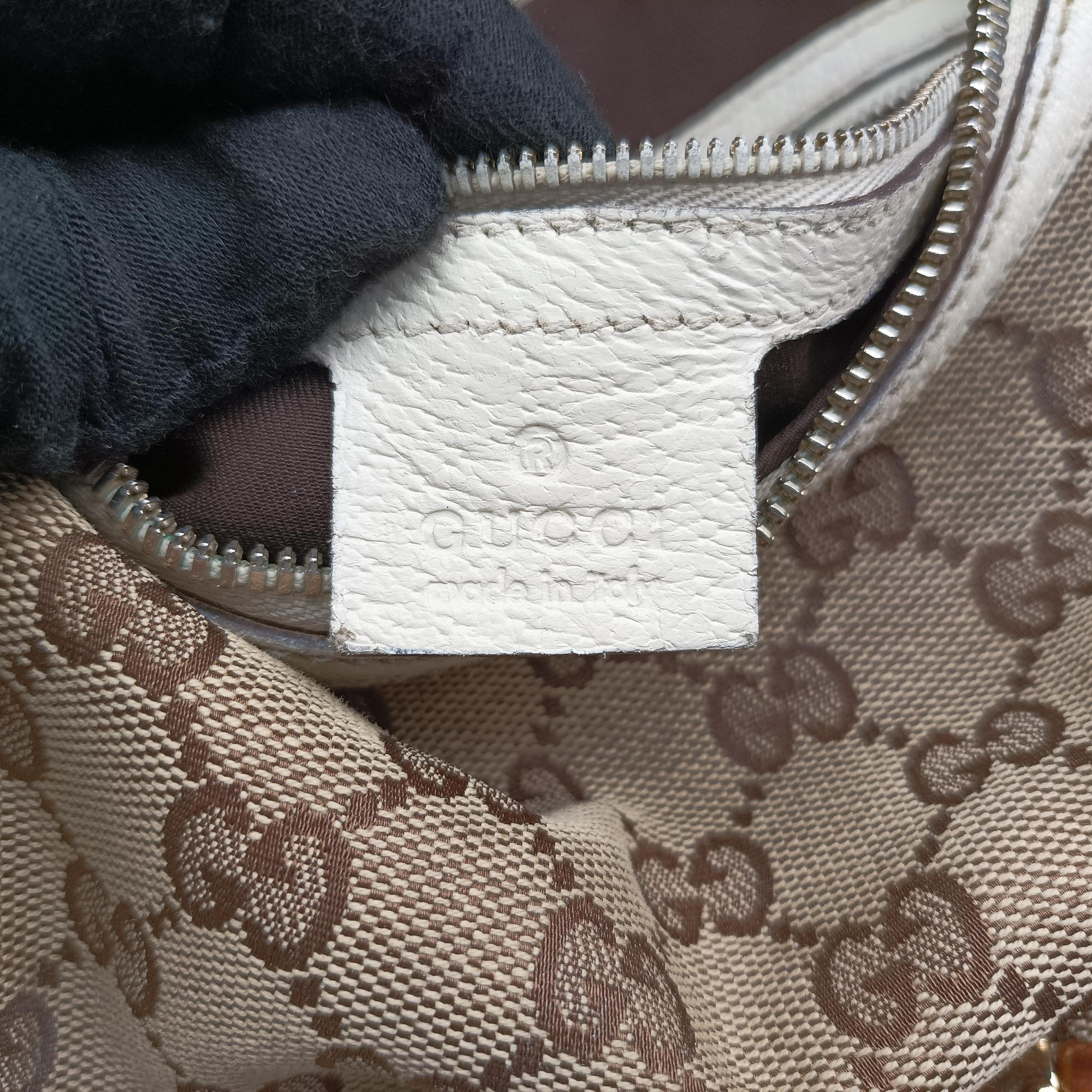 Horsebit WhitexBeide Canvas×Leather 152468 ホースビット ホワイトxベージュ キャンバス×レザー 152468 