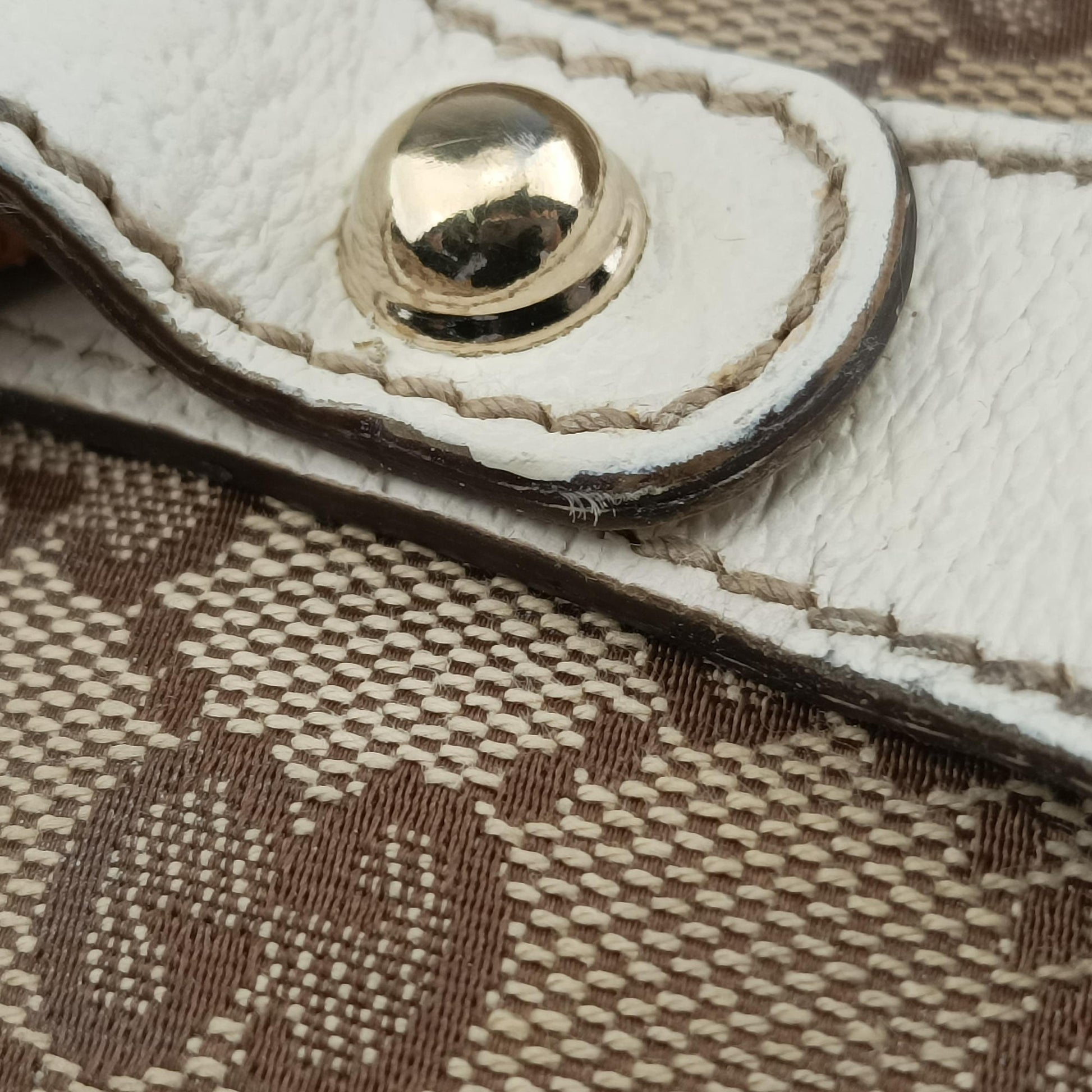 Horsebit WhitexBeide Canvas×Leather 152468 ホースビット ホワイトxベージュ キャンバス×レザー 152468 