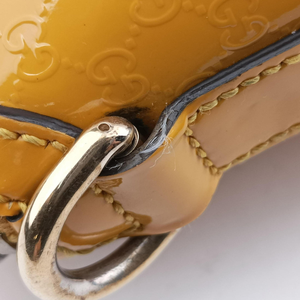 Vintage Gucci Microguccissima Yellow Patent Leather 309614 shoulderbag | stylenewstar