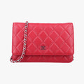 Pre-owned Chanel Matelasse coco mark Red lambskin A33814 shoulderbag | stylenewstar