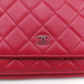 Pre-owned Chanel Matelasse coco mark Red lambskin A33814 shoulderbag | stylenewstar