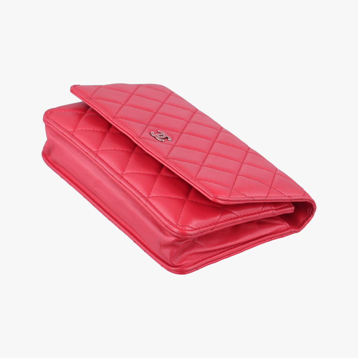 Pre-owned Chanel Matelasse coco mark Red lambskin A33814 shoulderbag | stylenewstar