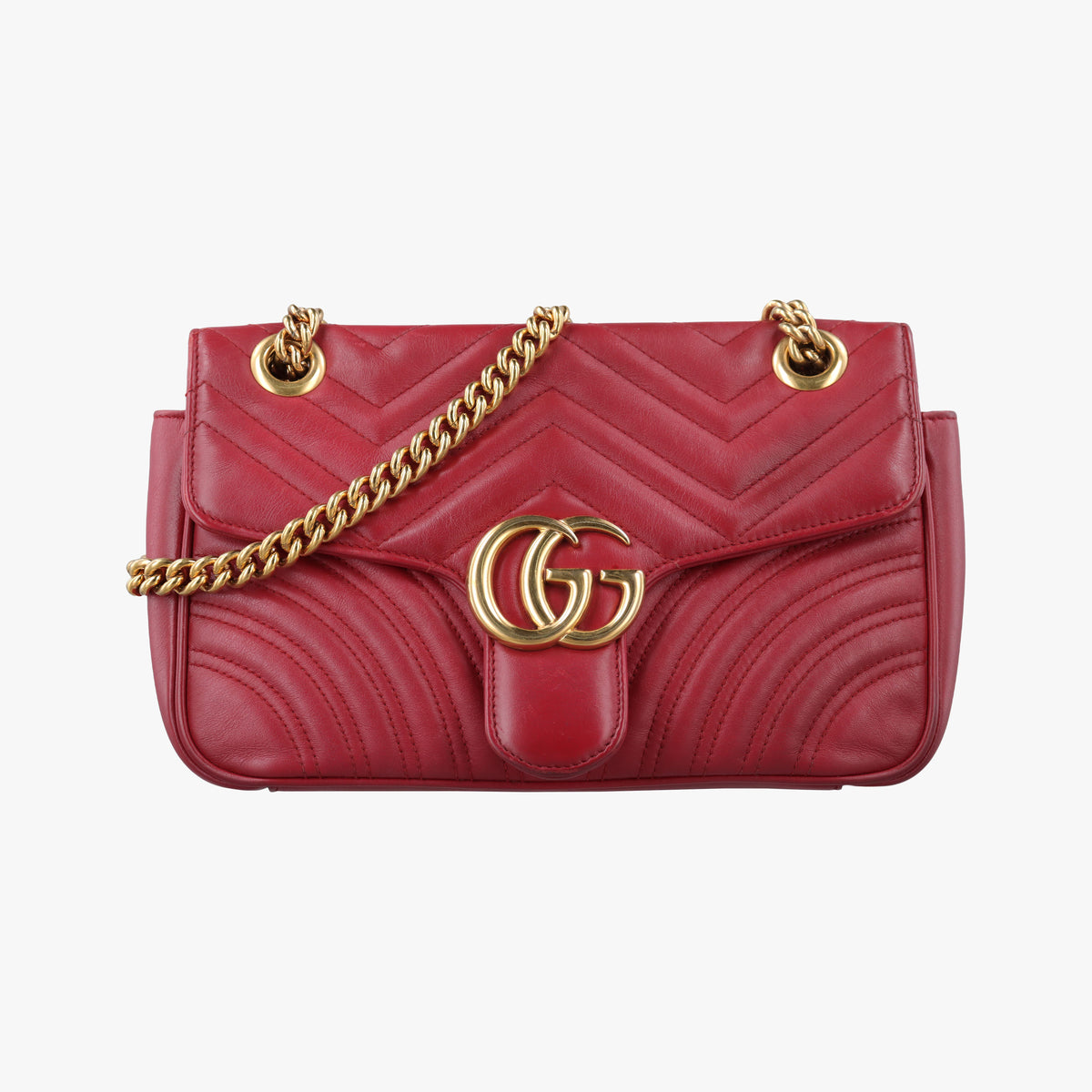 GG Marmont Red Leather 443497 F020287399GGマーモント レッド レザー 443497 F020287399