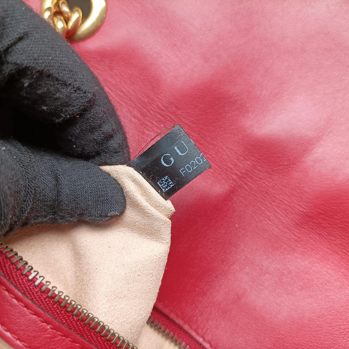 GG Marmont Red Leather 443497 F020287399GGマーモント レッド レザー 443497 F020287399