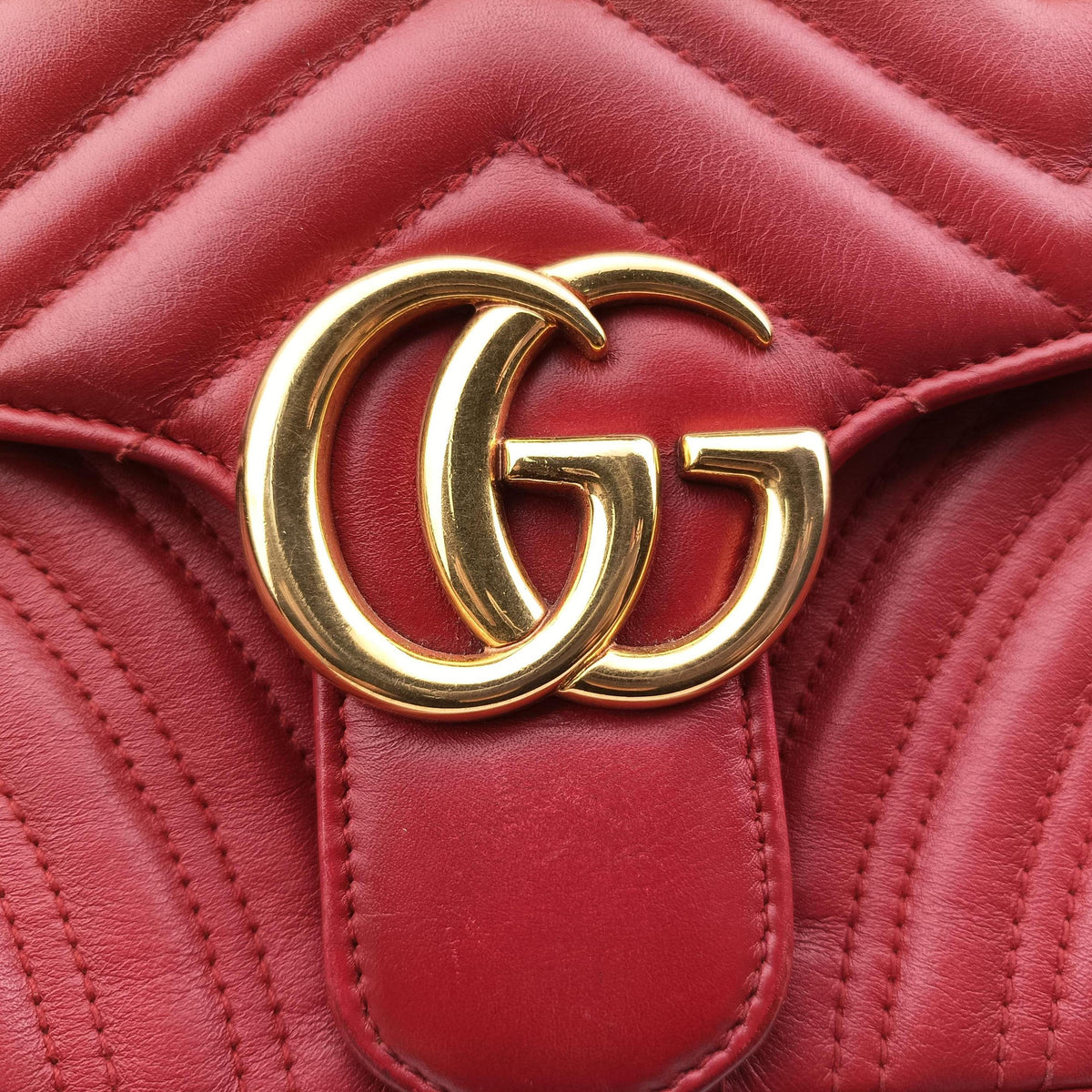 GG Marmont Red Leather 443497 F020287399GGマーモント レッド レザー 443497 F020287399
