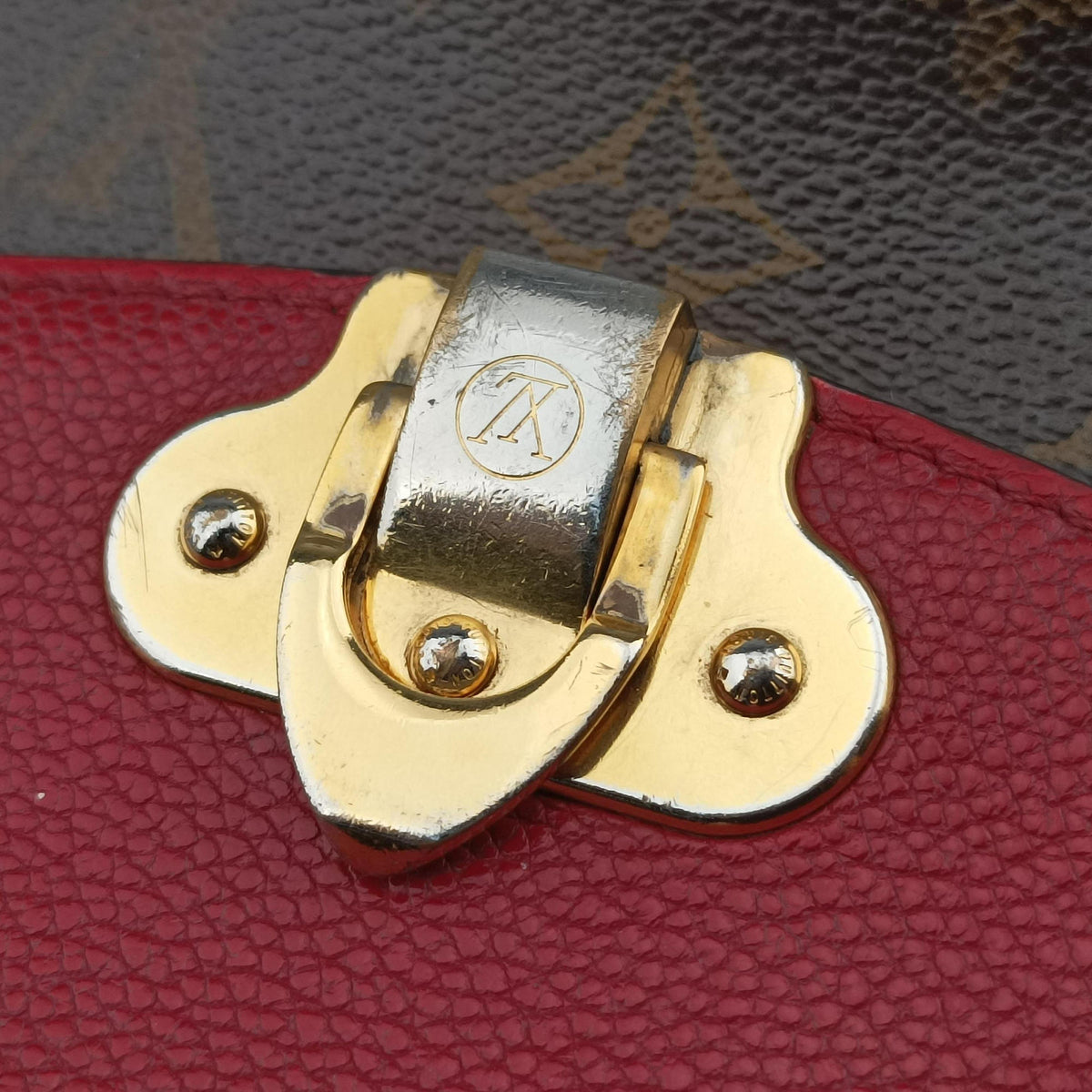 SAINT PLACIDE brown×CERISE Monogram Canvas×calf leather M43713 CA0198サンプラシード モノグラム/ブラウン×スリーズ モノグラムキャンバス×カーフレザー M43713 CA0198