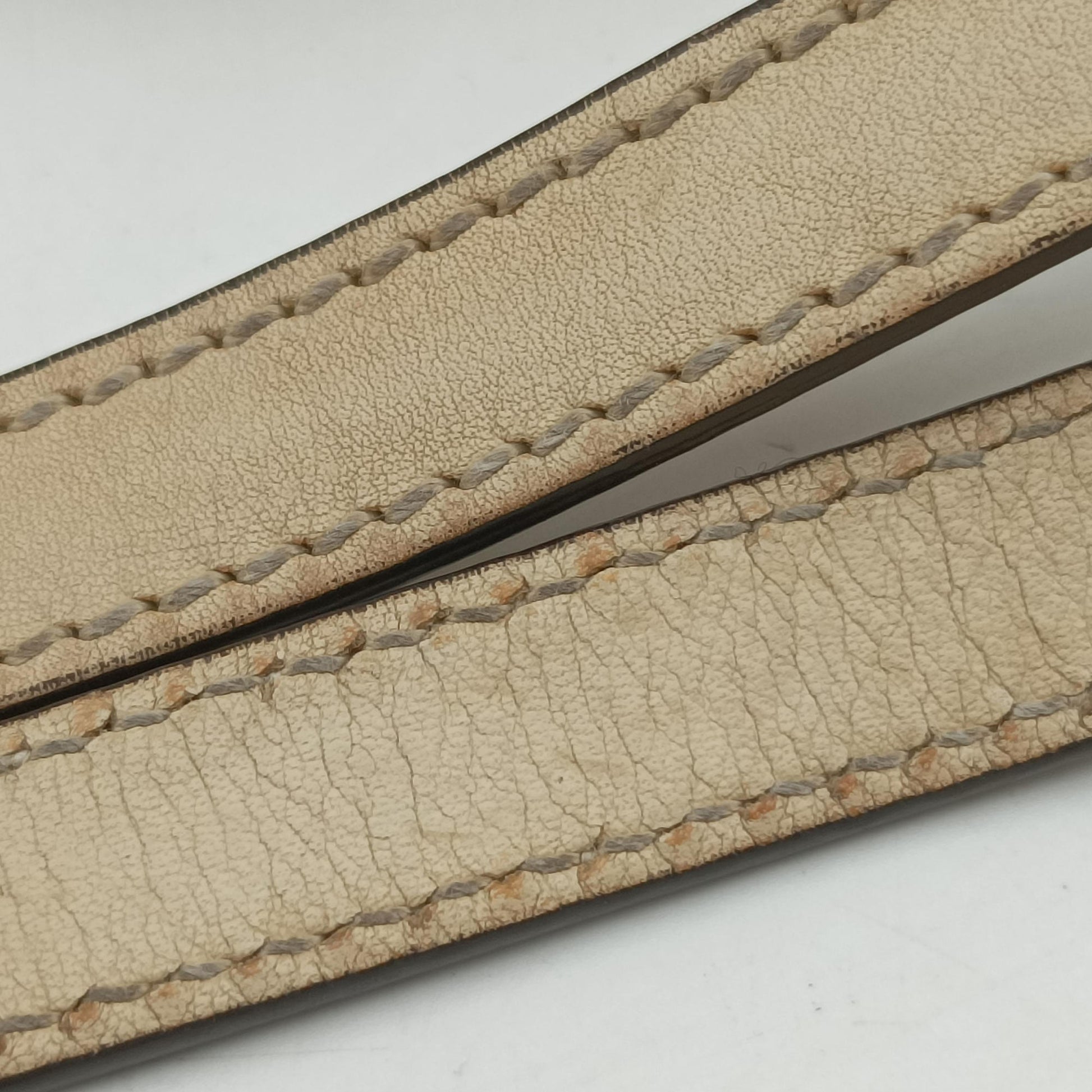 Padlock Brown×white PVC coated canvas×Leather 498156 F033868007パドロック ブラウン×ホワイト PVCコーティングキャンバス×レザー 498156 F033868007