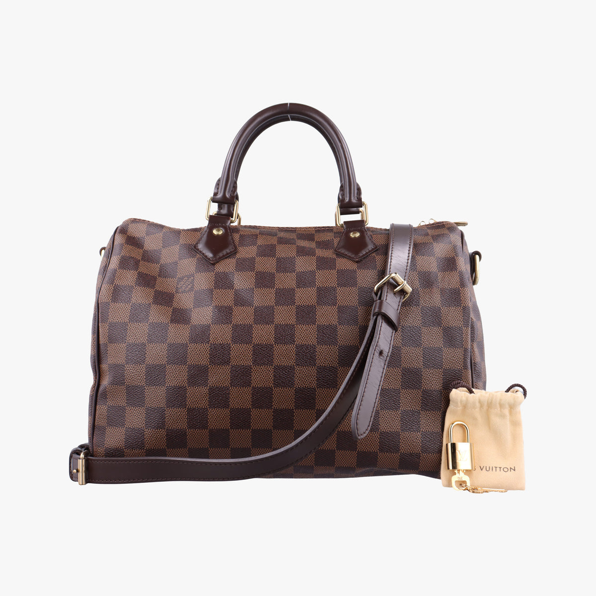 Pre-owned Louis Vuitton Speedy Bandouliere30 EBENE Damier Canvas N41183 shoulderbag | stylenewstar