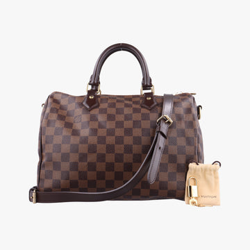 Pre-owned Louis Vuitton Speedy Bandouliere30 EBENE Damier Canvas N41183 shoulderbag | stylenewstar