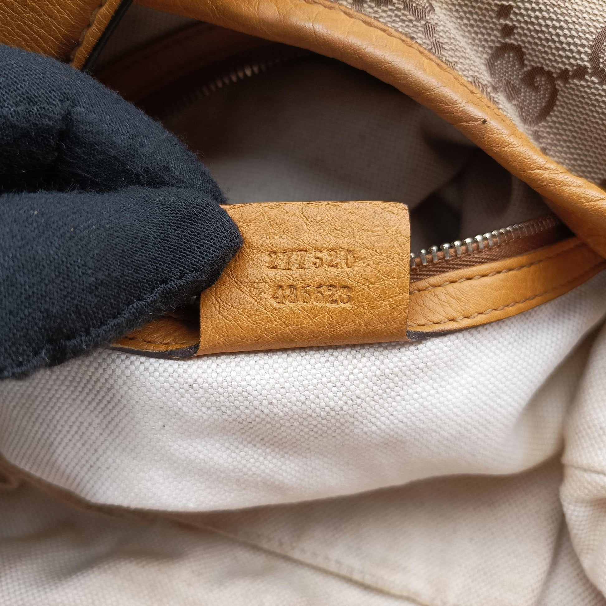 Jackie Flora Hobo beige×orange Canvas×Leather 277520 H014606931ニュージャッキー ベージュ×オレンジ キャンバス×レザー 277520 H014606931