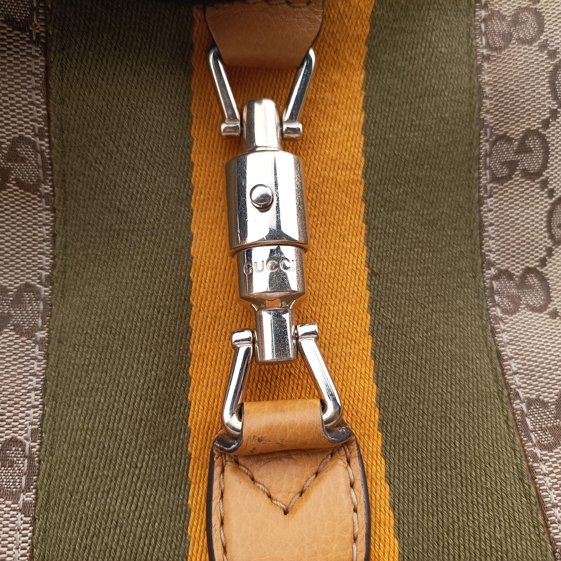Jackie Flora Hobo beige×orange Canvas×Leather 277520 H014606931ニュージャッキー ベージュ×オレンジ キャンバス×レザー 277520 H014606931