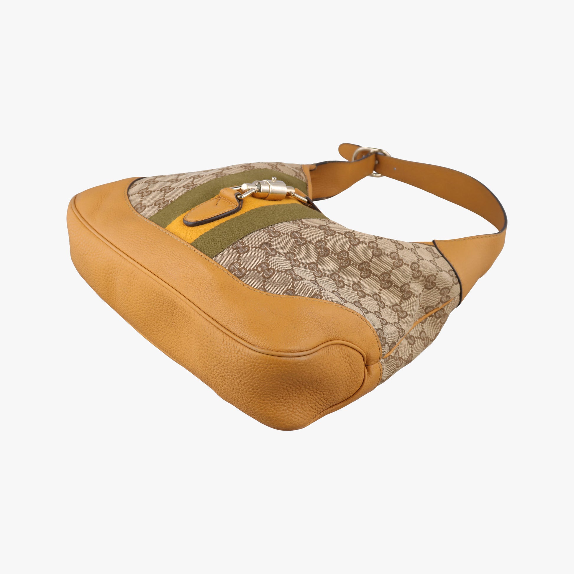 Jackie Flora Hobo beige×orange Canvas×Leather 277520 H014606931ニュージャッキー ベージュ×オレンジ キャンバス×レザー 277520 H014606931