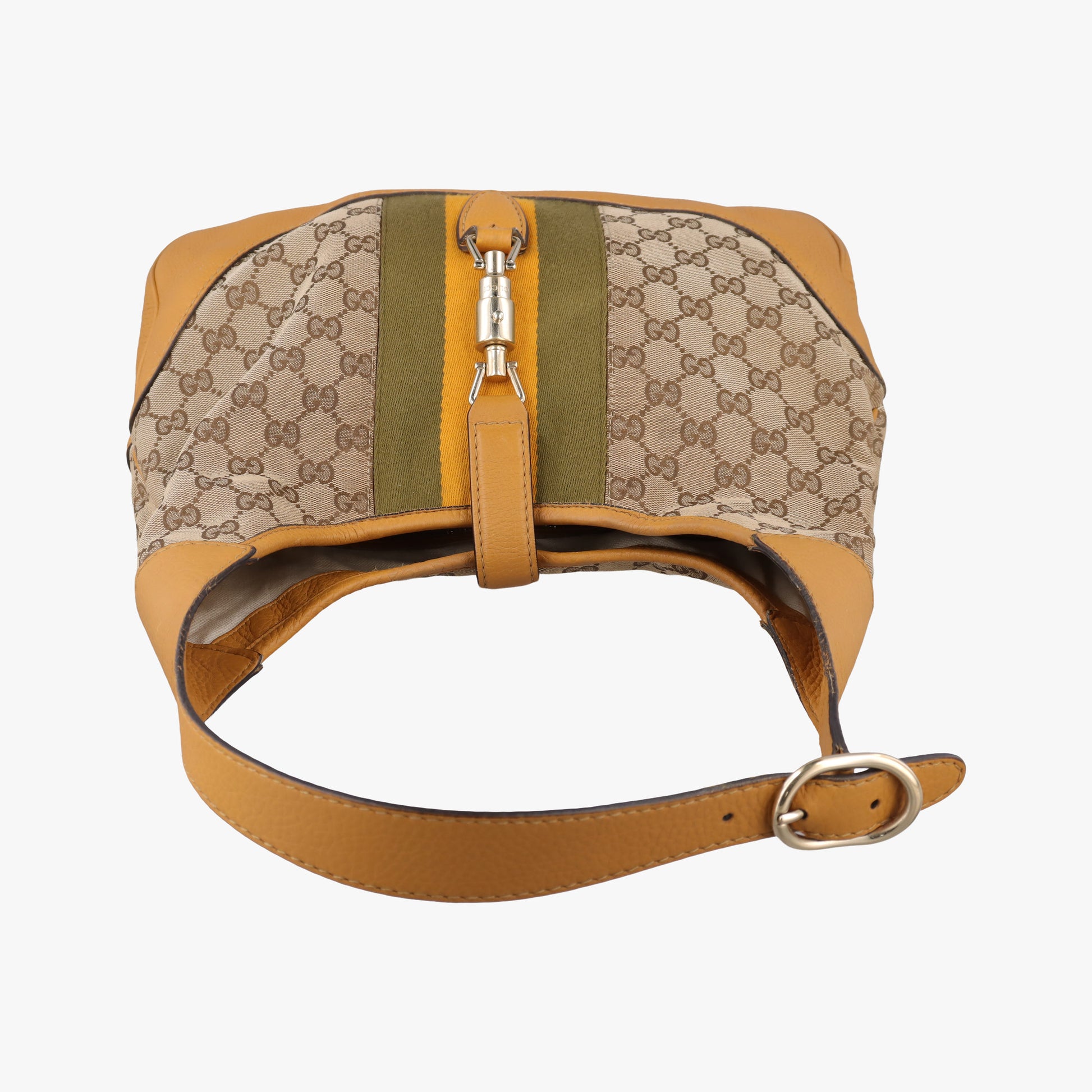 Jackie Flora Hobo beige×orange Canvas×Leather 277520 H014606931ニュージャッキー ベージュ×オレンジ キャンバス×レザー 277520 H014606931