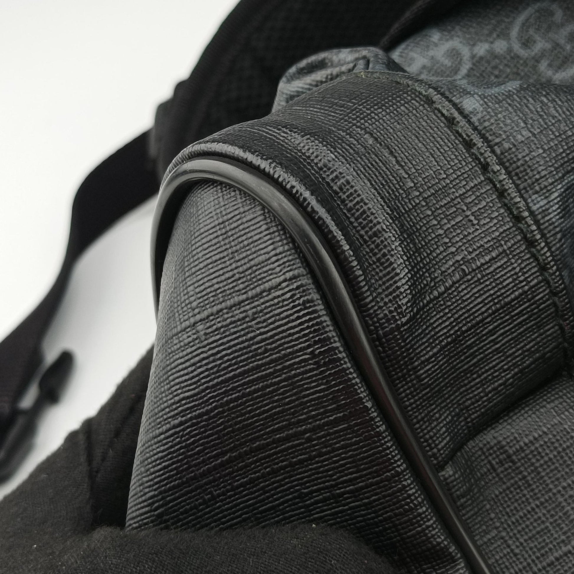 GG Supreme Black x Gray x Navy x Red PVC coated canvas×Leather 495563 E028242430GGスプリーム ブラック×グレー×ネイビー×レッド PVCコーティングキャンバス×レザー 495563 E028242430