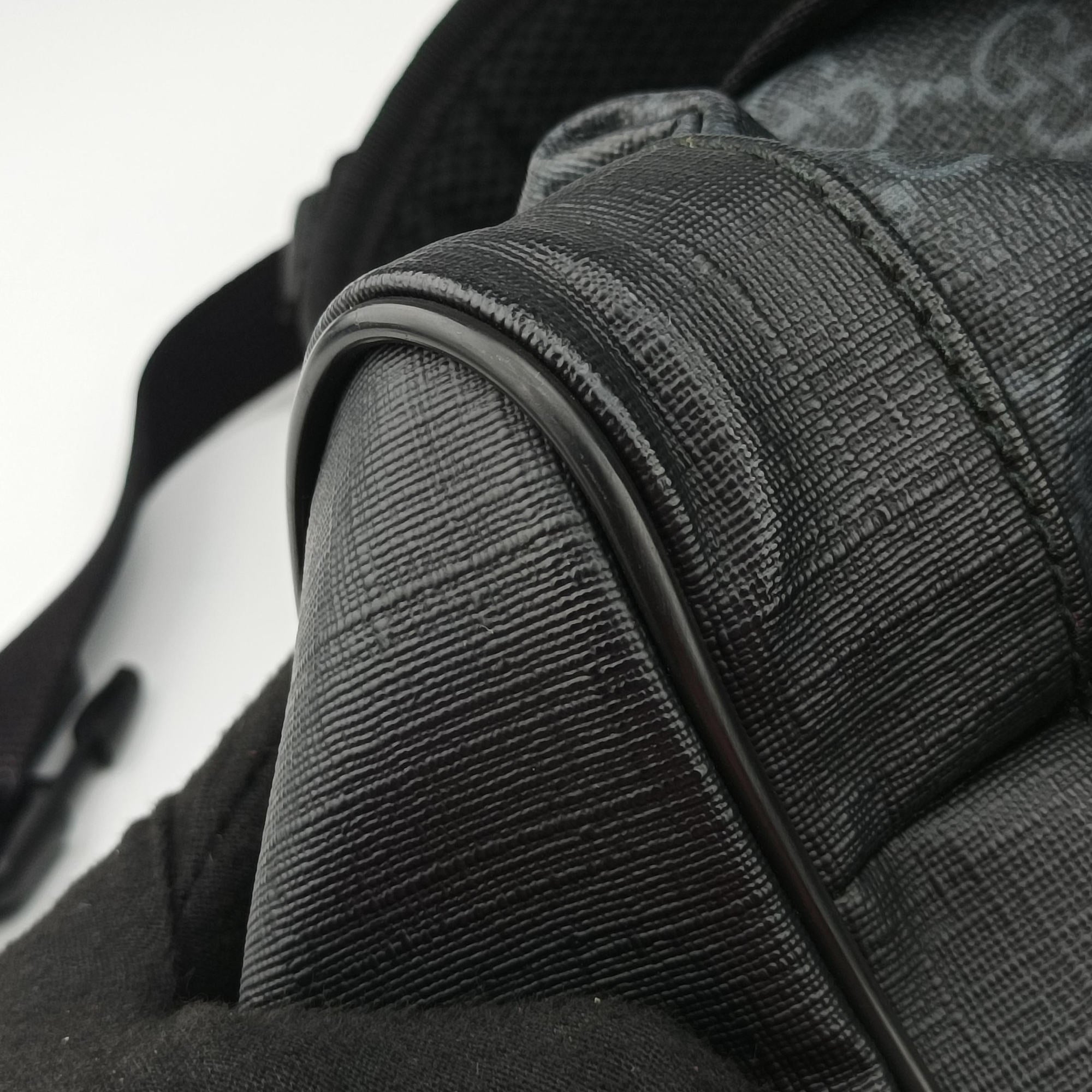 GG Supreme Black x Gray x Navy x Red PVC coated canvas×Leather 495563 E028242430GGスプリーム ブラック×グレー×ネイビー×レッド PVCコーティングキャンバス×レザー 495563 E028242430